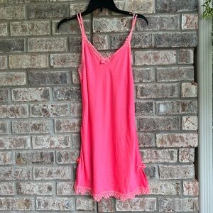 🍒💣 Betsey Johnson hot pink lingerie slip